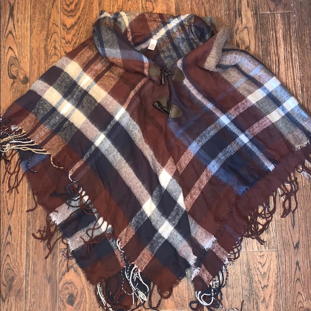 Sweater scarf poncho